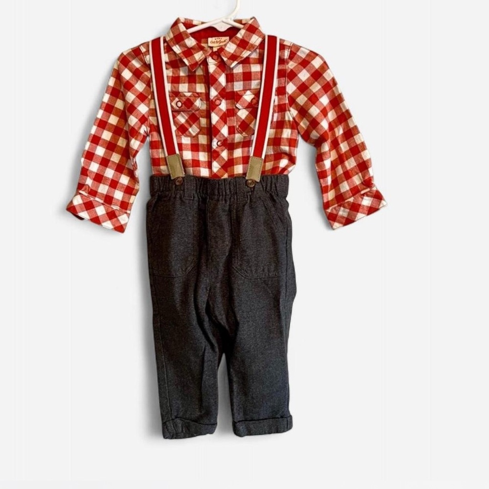 Boys Suspenders outfit - 12 months